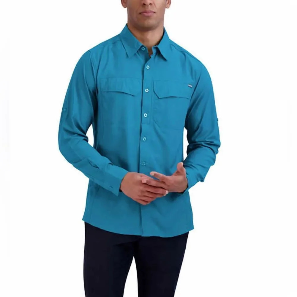 Pacific Trail Men’s Long Sleeve Woven Shirt XL Polyester